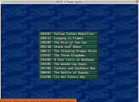 Mac OS 9: the scenario list
